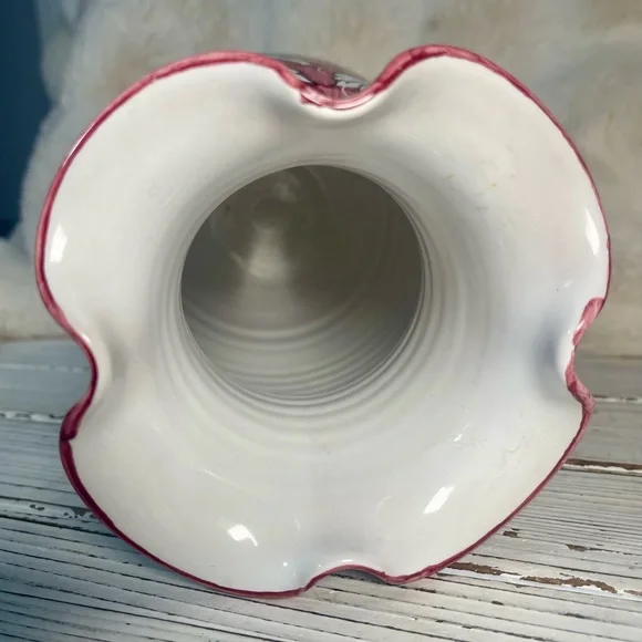 Vintage Orvieto Deruta Italy Pottery‎ Floral Jug Pitcher Vase Earthenware - Picture 10 of 11